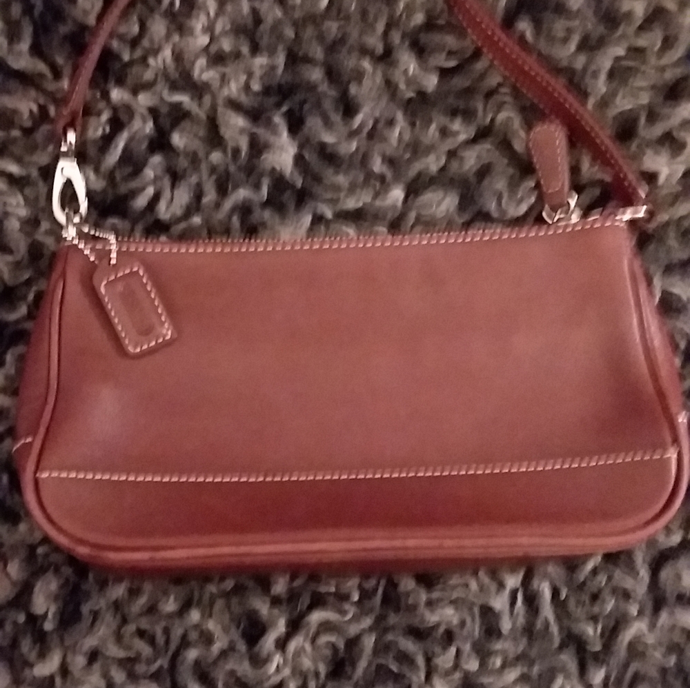 Coach Bordeaux/Wine smallish purse/wristlet
